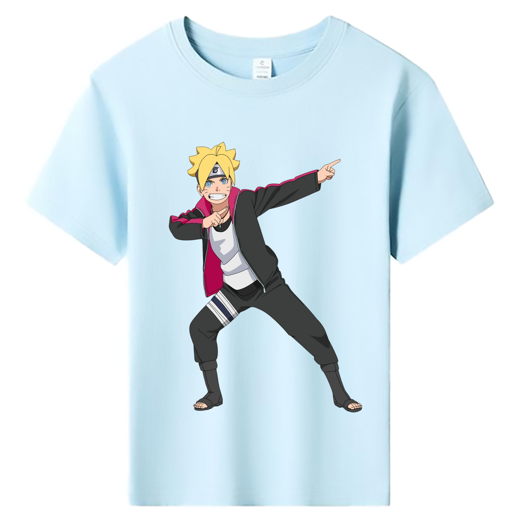 （画像用） NARUTO -ナルト- うずまき ボルト Uzumaki Boruto 綿100％キッズTシャツ（フロントプリント）